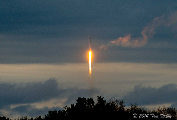 SpaceX launched a satellite with it's Falcon 9 rocket whil we were at Jetty Park!